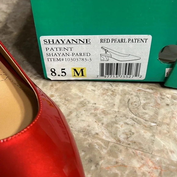 Prom,glam,shiny,2” heels,J.Renee shoe,women NEW! Shayenne,red pearl patent, - Picture 8 of 14